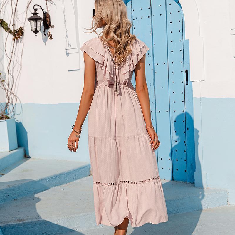 Bohemian Langes Kleid Rosa Lila | Boho ...